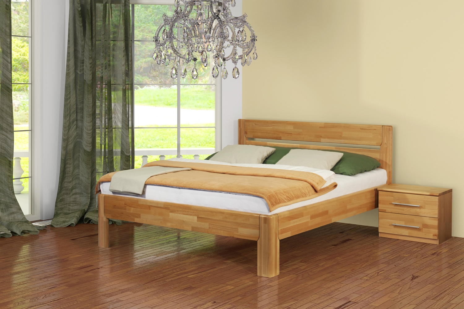 ANETA dřevěná postel z masivu