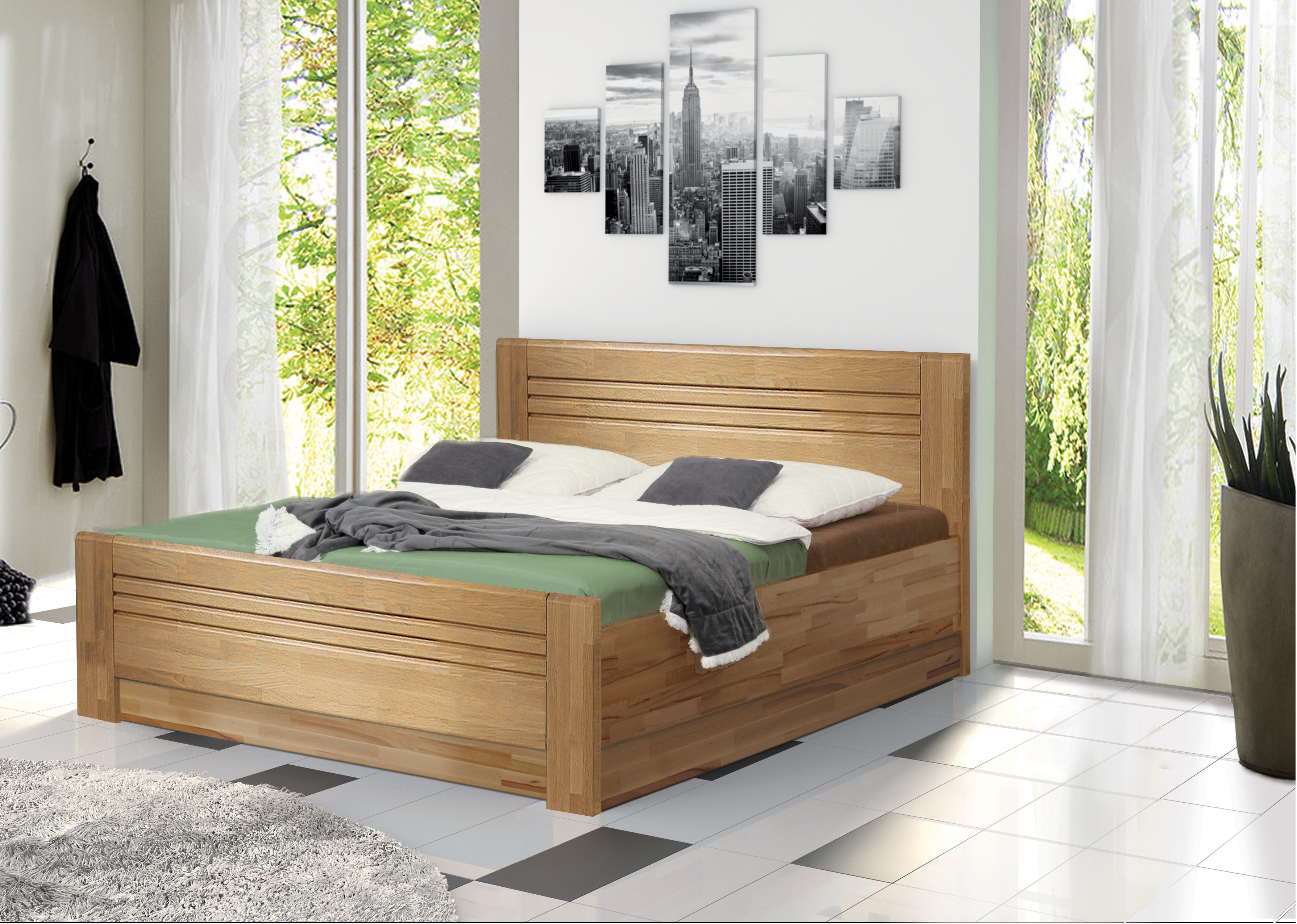 JOLA LUX + BOX dřevěná postel z masivu